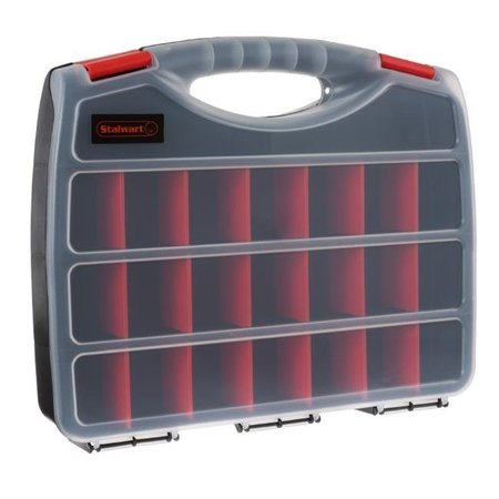 STALWART Stalwart 75-ST6076 Portable Storage Case with Secure Locks & 23 Adjustable Compartments for Hardware 75-ST6076